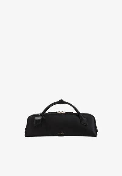 Alaïa Le Teckel Satin Clutch In Black
