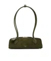 Alaïa Le Teckel Small Leather-trimmed Suede Shoulder Bag