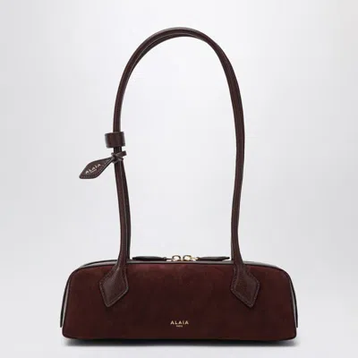 Alaïa Le Teckel Small Bag Dark Bi-material In Red