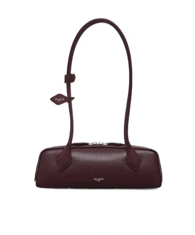 Alaïa Le Teckel Small Bag In Leather In Deep Red