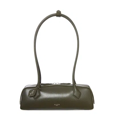 Alaïa Le Teckel Small Bag In Leather In Green