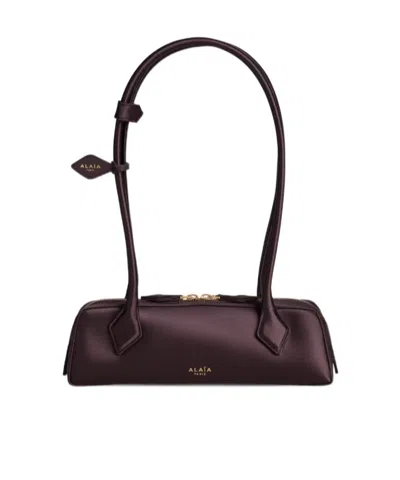 Alaïa Le Teckel Small Bag In Satin In Pink