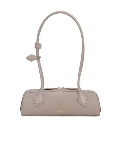 Alaïa Le Teckel Small Bi-material Bag In Leather