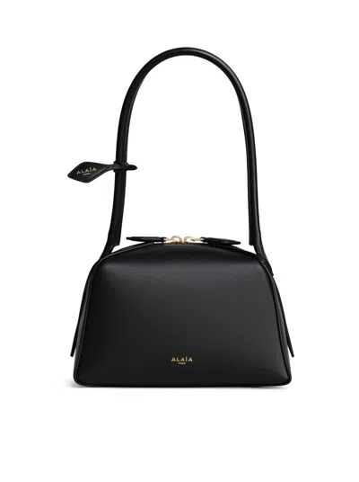 Alaïa Le Teckel Small Calfskin Bag In Black