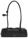 Alaïa Le Teckel Small Grained Leather Shoulder Bag In Black