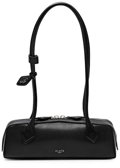 Alaïa Le Teckel Small Leather Shoulder Bag In Black