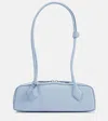 Alaïa Le Teckel Small Leather Shoulder Bag In Blue