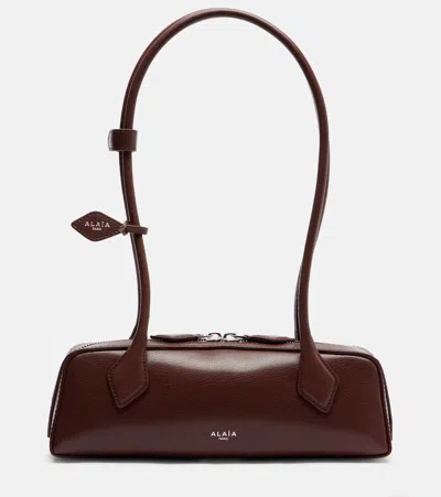 Alaïa Le Teckel Small Leather Shoulder Bag In Brown