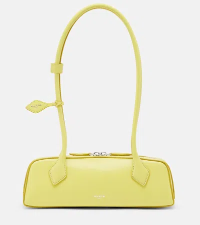 Alaïa Le Teckel Small Leather Shoulder Bag In Yellow
