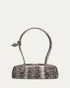 Alaïa Le Teckel Small Shoulder Bag In Snakeskin Leather In Multi