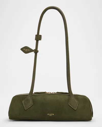 Alaïa Le Teckel Small Shoulder Bag In Suede And Leather