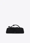 Alaïa Le Teckel Suede Clutch In Black