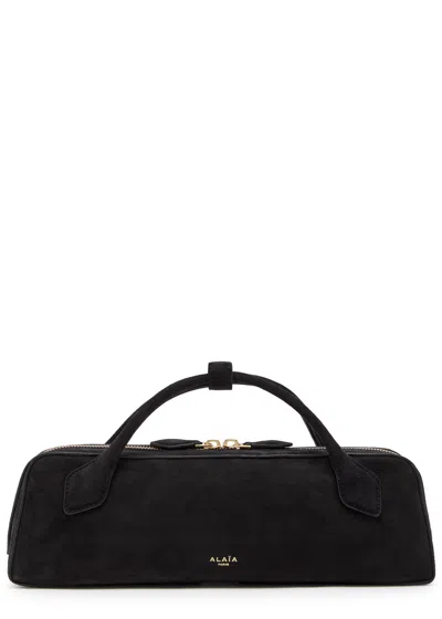Alaïa Le Teckel Suede Clutch In Black