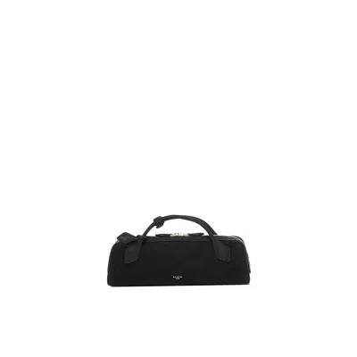 Alaïa Alaia Le Teckel Suede Clutch In Black