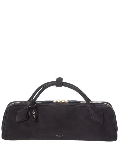 Alaïa Le Teckel Suede Clutch In Black