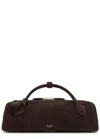 Alaïa Le Teckel Suede Leather Clutch In Brown