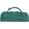 Alaïa Le Teckel Suede East/west Clutch In Green
