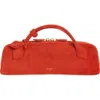 Alaïa Le Teckel Leather Clutch In Orange