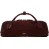 Alaïa Le Teckel Suede Clutch In Rouge Grenat