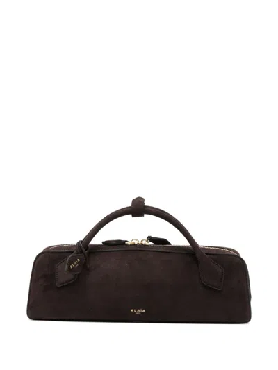 Alaïa Le Teckel Suede Leather Clutch In Pattern