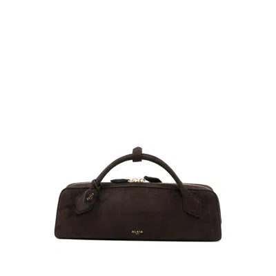 Alaïa Le Teckel Suede Top-handle Tote Bag In Brown