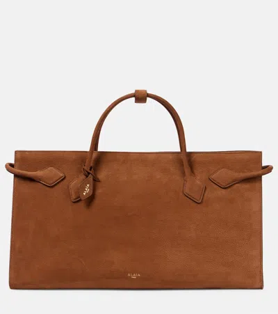 Alaïa Le Teckel Suede Tote Bag