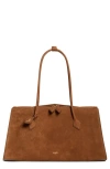 Alaïa Le Teckel Suede Tote In Terre D Ombre
