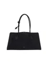 Alaïa Le Teckel Suede Tote Bag In Black  