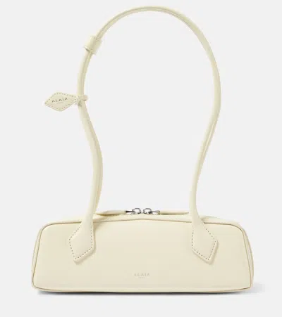 Alaïa Alaia Ivoire Le Teckel Small Leather Shoulder Bag In Jaune Clair