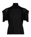 Alaïa Leaf-godet Top In Black