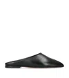 Alaïa Elegant Open-toe Leather Flats For Women In Black