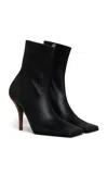 Alaïa Leather Ankle Boots In Black