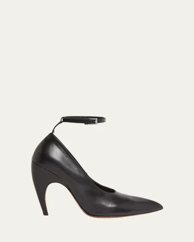 Alaïa Leather Ankle-strap Pumps In Noir