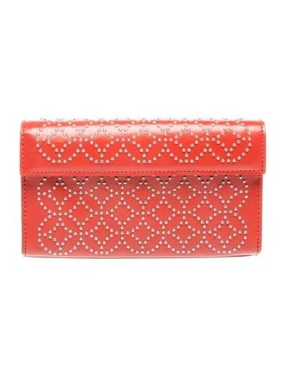 Pre-owned Alaïa Leather Arabesque In Orange