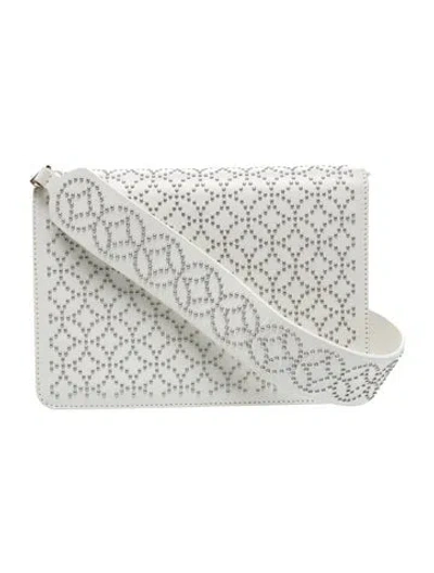 Pre-owned Alaïa Leather Arabesque In White