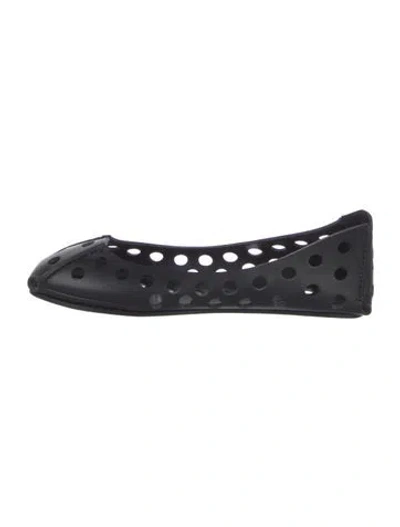 Pre-owned Alaïa Leather Ballet Flats In Black