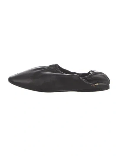 Pre-owned Alaïa Leather Ballet Flats In Black
