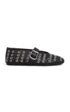 Alaïa Leather Ballet Flats In Black