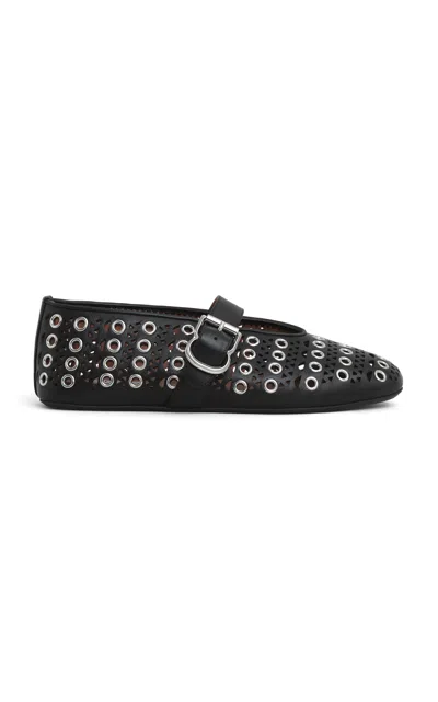 ALAÏA LEATHER BALLET FLATS