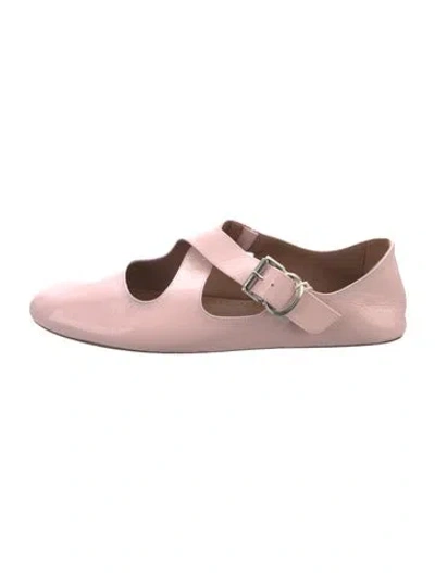 Pre-owned Alaïa Leather Ballet Flats In Pink