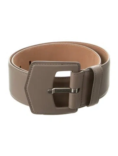 Pre-owned Alaïa Leather Belt Kit In Gray