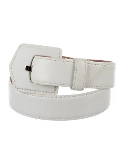 Pre-owned Alaïa Leather Belt In White