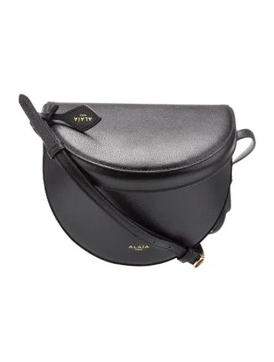 Pre-owned Alaïa Leather Besace In Black