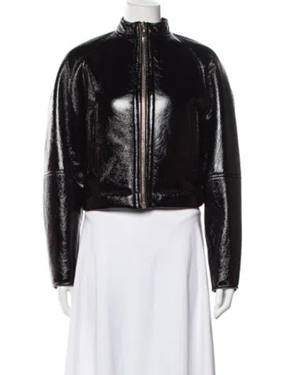 Pre-owned Alaïa Leather Biker Jacket W/ Tags In Black