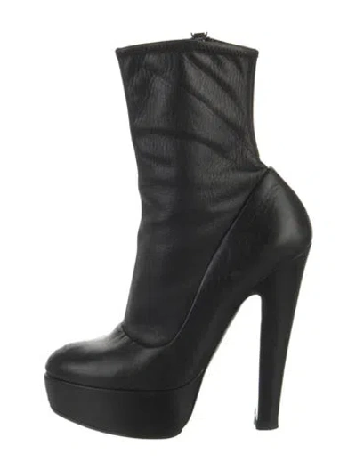 Pre-owned Alaïa Leather Boots In Black