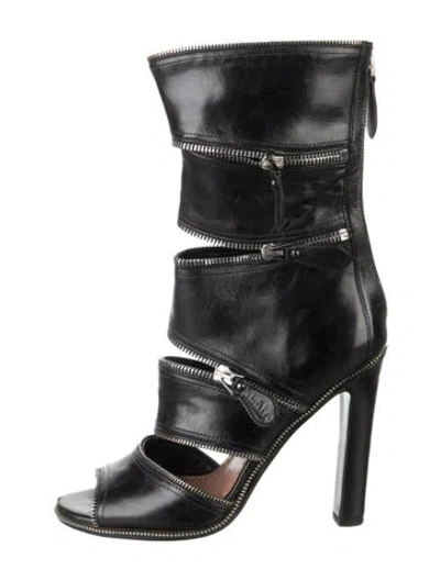 Pre-owned Alaïa Leather Boots In Black