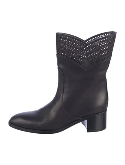 Pre-owned Alaïa Leather Boots In Blue