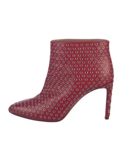 Pre-owned Alaïa Leather Boots In Red