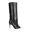 Alaïa Wide Leather Knee Boots In Black