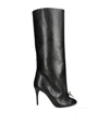 Alaïa Wide Leather Knee Boots In Black
